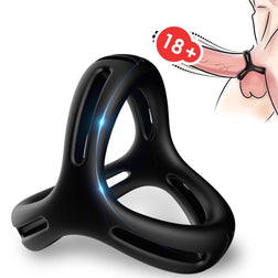 Armony X Ring Black cock ring in black silicone for intimate pleasure.