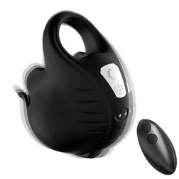 ARMONY VIBRATING COCK RING AND BALL CUP REMOTE CONTROL BLACK