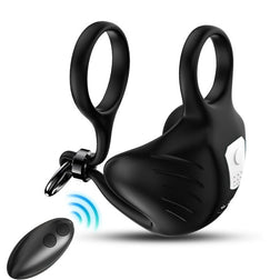 ARMONY VIBRATING RING MANTA SCROTUM REMOTE CONTROL BLACK