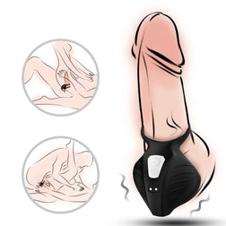 ARMONY VIBRATING RING MANTA SCROTUM REMOTE CONTROL BLACK