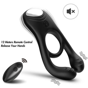 ARMONY VEYRON DOUBLE VIBRATEUR ANNEAU JOUET POUR COUPLES TELECOMMANDE NOIR