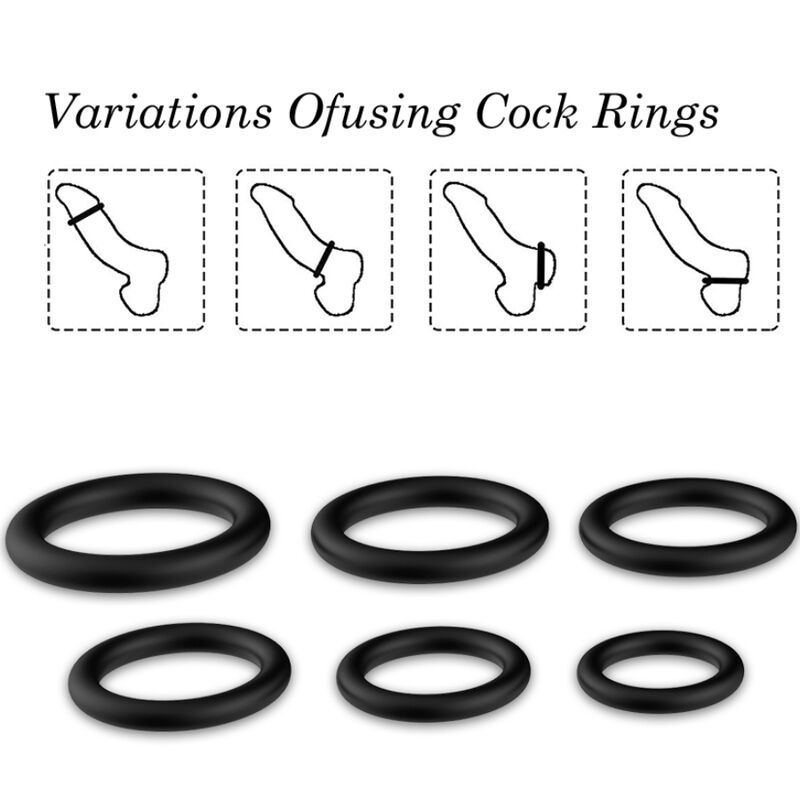 ARMONY BAGUES SILICONE NOIR