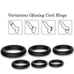 ARMONY BLACK SILICONE LOCKING RINGS