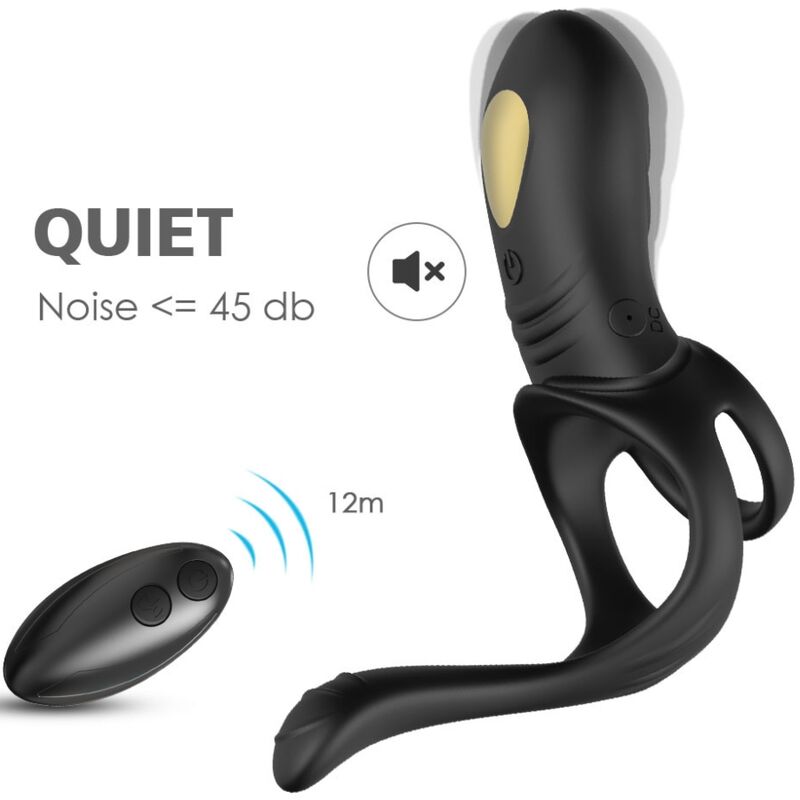 ARMONY JOY JUMPER RING VIBRATEUR POUR COUPLES TELECOMMANDE ANAL PLUG NOIR