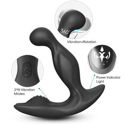 ARMONY BAT KING VIBRATOR ANAL PROSTATE ROTATING REMOTE CONTROL BLACK