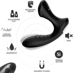 ARMONY STORM ANAL PROSTATE VIBRATOR PLUG REMOTE CONTROL BLACK