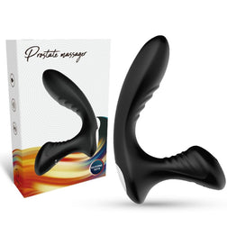 Armony Storm vibrator in black silicone, 15.0 cm, for intimate pleasure.