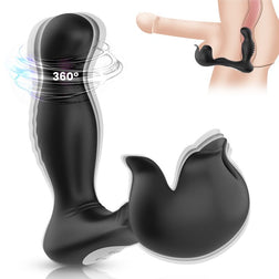 Armony brand Surround vibrator in black silicone, 13.7 cm, for intimate pleasure.
