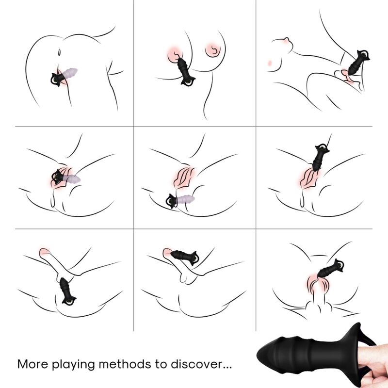 ARMONY VIBRATEUR A DOIGTS KYLIN ET TELECOMMANDE DE PLUG ANAL NOIR