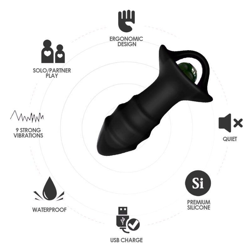 ARMONY VIBRATEUR A DOIGTS KYLIN ET TELECOMMANDE DE PLUG ANAL NOIR