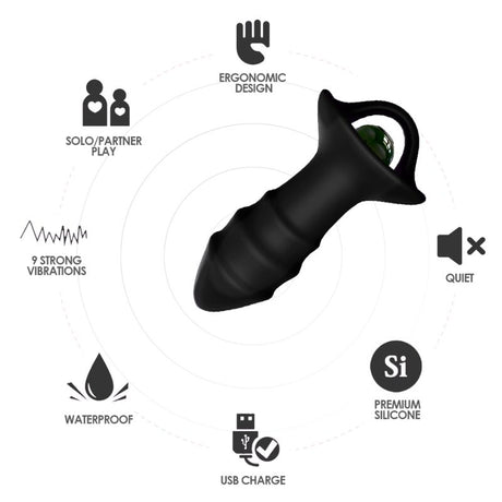 ARMONY VIBRATEUR A DOIGTS KYLIN ET TELECOMMANDE DE PLUG ANAL NOIR