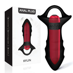 Armony Kylin butt plug in black silicone for intimate pleasure.