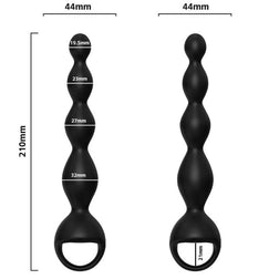 Chapelet anal Vibrant silicone boules graduées - gros plan produit