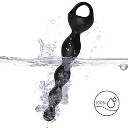 Chapelet anal Vibrant silicone boules graduées - vue produit de profil
