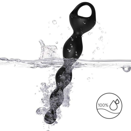 Chapelet anal Vibrant silicone boules graduées - vue produit de profil