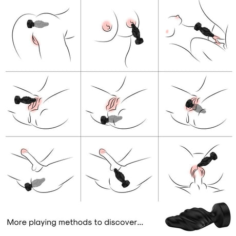 Plug anal Vibrant télécommandé silicone 9 - vue produit de profil