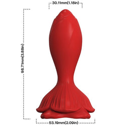 Armony vibrating remote-controlled butt plug in red silicone.