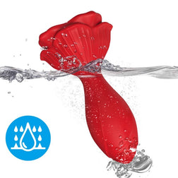 Armony vibrating remote-controlled butt plug in red silicone.