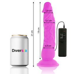 Gode vibrant ventouse 21 cm