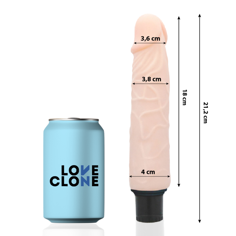 LOVECLONE VIBRATEUR AUTOLUBRIFIANT FINN 212 CM O 38 CM