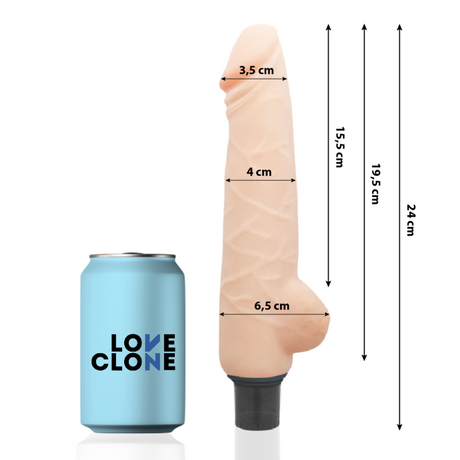 LOVECLONE VIBRATEUR AUTOLUBRIFIANT HARALD 24 CM O 4 CM