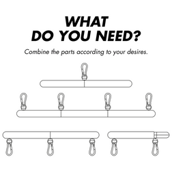 FETISH SUBMISSIVE BONDAGE BARRE SEPARATEUR REGLABLE 4 PIECES