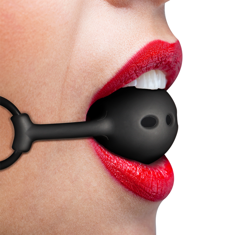 FETISH SUBMISSIVE BONDAGE BAILLON A BOULE EN SILICONE RESPIRANT