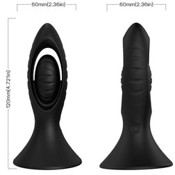 Plug anal Vibrant tête ajourée ventouse télécommande - emballage produit