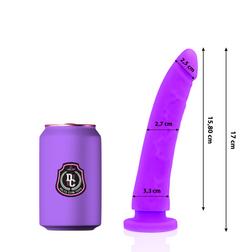 Gode silicone lisse point P 17 cm lilas