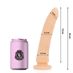 Gode silicone courbé point P 20 cm toucher peau naturelle