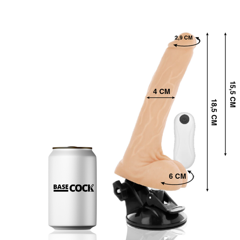 Gode vibrant articulable 18,5 cm sans fil — vue de profil