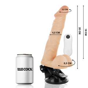 Gode vibrant articulable 20 cm sans fil — vue de profil