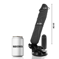 2-in-1 Vibrating Dildo and Penis Extender 20 cm — Wired Remote