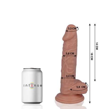 Realistic dildo 18 cm × Ø 3,8 cm with suction cup — No. 11 — product image 2