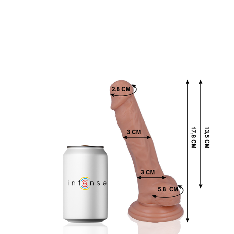 Realistic dildo 17,8 cm × Ø 3 cm with suction cup — No. 9 — product image 2