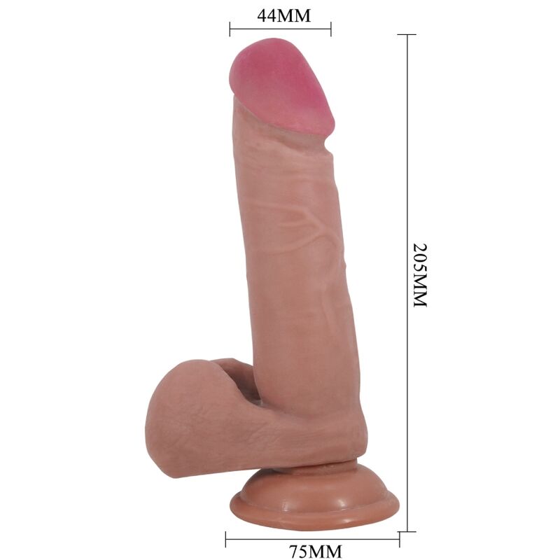 PRETTY LOVE SLIDING-SKIN-SERIE, REALISTISCHER DILDO MIT SAUGNAPF, SLIDING SKIN FLESH 205 CM
