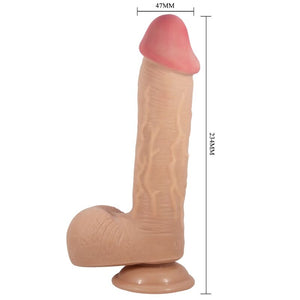 Gode réaliste peau coulissante ventouse 23,4 cm — emballage