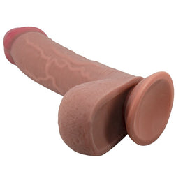 Gode réaliste peau coulissante double densité 23,4 cm marron — Sliding Skin · Pretty Love High Grade · Godes Réalistes