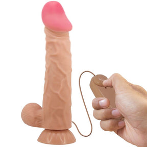 Gode réaliste vibrant Sliding Skin télécommandé 24 cm · Pretty Love High Grade · Godes Réalistes