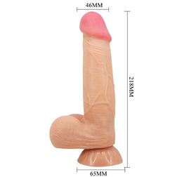 Gode réaliste vibrant Sliding Skin télécommandé 21,8 cm — emballage