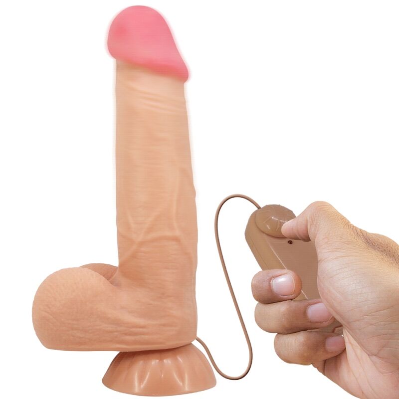Gode réaliste vibrant Sliding Skin télécommandé 21,8 cm · Pretty Love High Grade · Godes Réalistes
