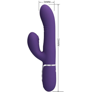 Rabbit vibrant rotatif stimulateur clitoris 19 cm — vue de profil