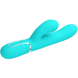 Vibrateur G-Spot multifonction Pretty Love vert aqua — vue de face