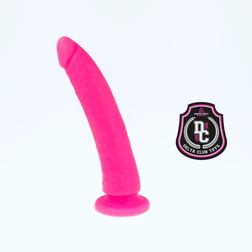 Curved rose slim dildo 17 cm with suction cup — Delta Club