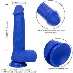Admiral Captain 8 — USB rechargeable 10-mode vibrating dildo 18.5 cm