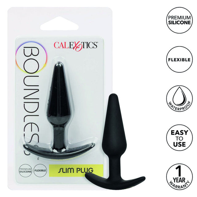 Plug effilé silicone ultra-fin — Boundless Slim · Calexotics · Plugs