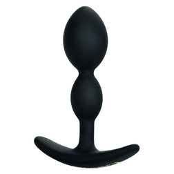 Plug double bulbe silicone noir — gros plan
