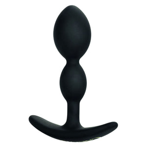 Plug double bulbe silicone noir — gros plan