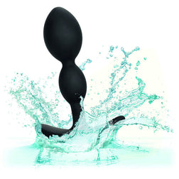 Plug double bulbe silicone noir — texture visible