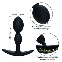 Plug double bulbe silicone noir — autre angle